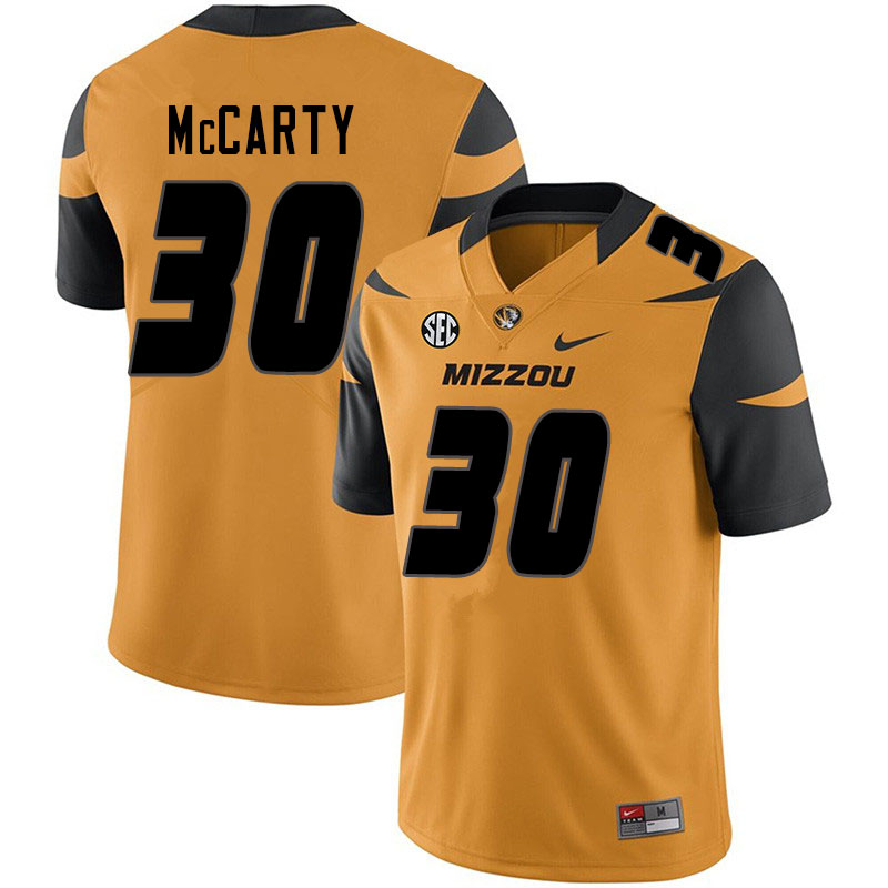 Men #30 Carson McCarty Missouri Tigers College Football Jerseys Sale-Yellow - Click Image to Close